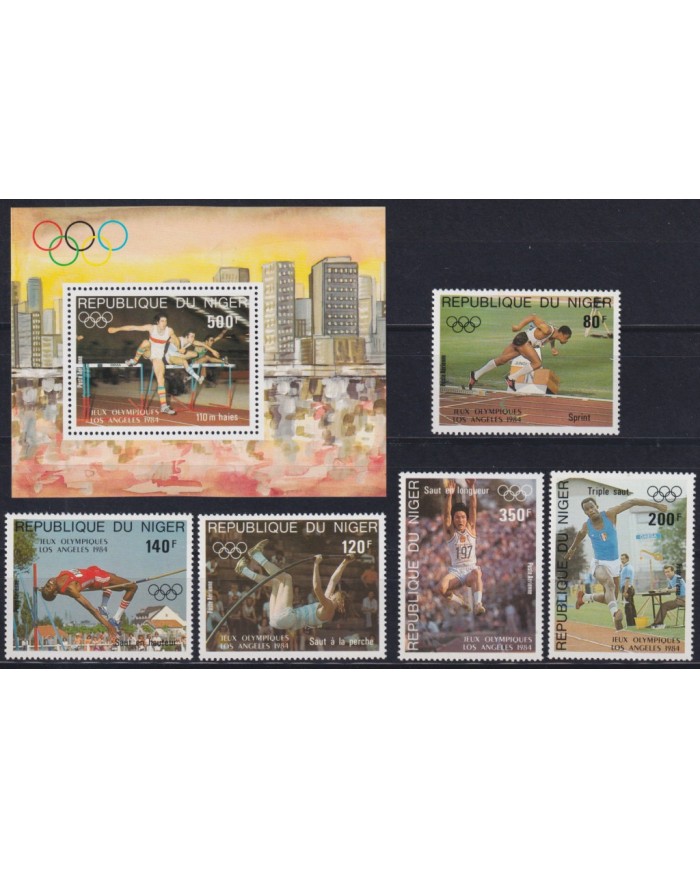 F-EX42434 NIGER MNH 1984 OLYMPIC GAMES ATHLETISM ATHLETICS.