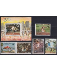 F-EX42434 NIGER MNH 1984 OLYMPIC GAMES ATHLETISM ATHLETICS.