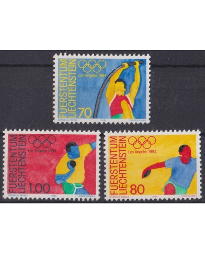 F-EX42906 LIECHTENSTEIN MNH 1984 OLYMPIC GAMES ATHLETISM.