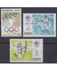 F-EX42896 KOREA MNH 1984 OLYMPIC GAMES FENCING ARCHERY.