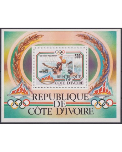 F-EX42848 IVORY COAST MNH 1983 PRE OLYMPIC GAMES WATER POLO SWIMMING.
