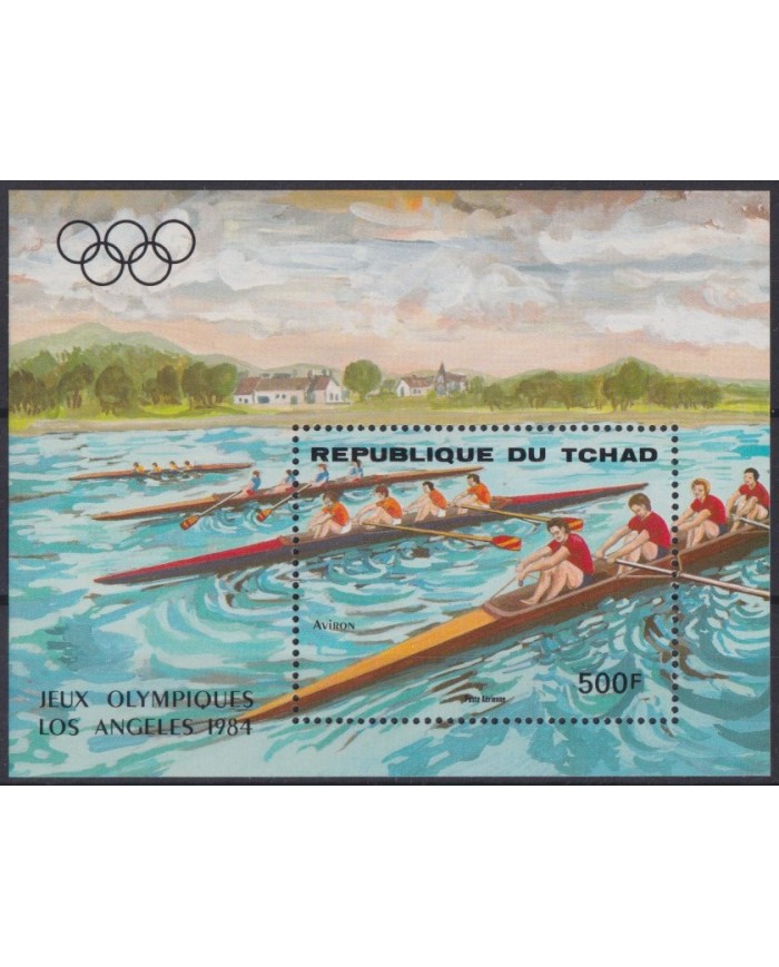 F-EX42835 CHAD TCHAD MNH 1984 OLYMPIC GAMES AVIRON YACHTING.