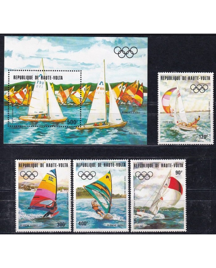 F-EX41938 UPPER VOLTA BURKINA FASO MNH 1983 OLYMPIC GAMES SOLING YACHTING.