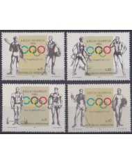 F-EX42803 ARGENTINA MNH 1984 OLYMPIC GAMES LOS ANGELES CYCLING FENCING SOCCER.