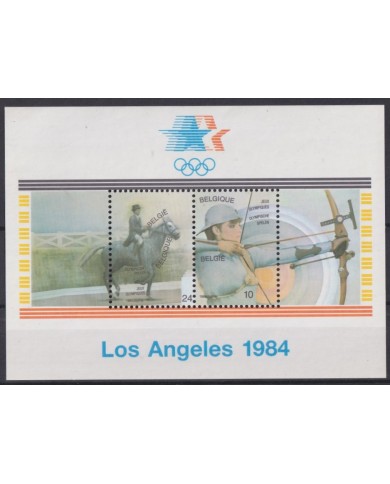 F-EX42811 BELGIUM BELGIQUE MNH 1984 OLYMPIC GAMES ARCHERY EQUESTRIAN.