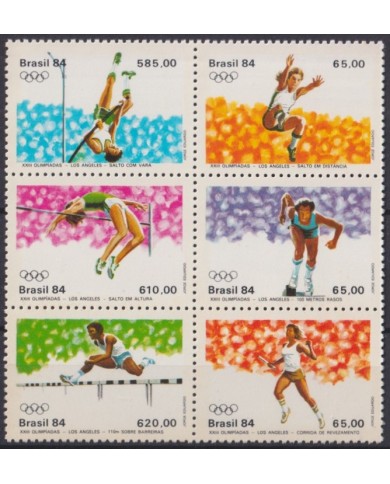 F-EX42822 BRAZIL BRASIL MNH 1984 OLYMPIC GAMES ATHLETISM.