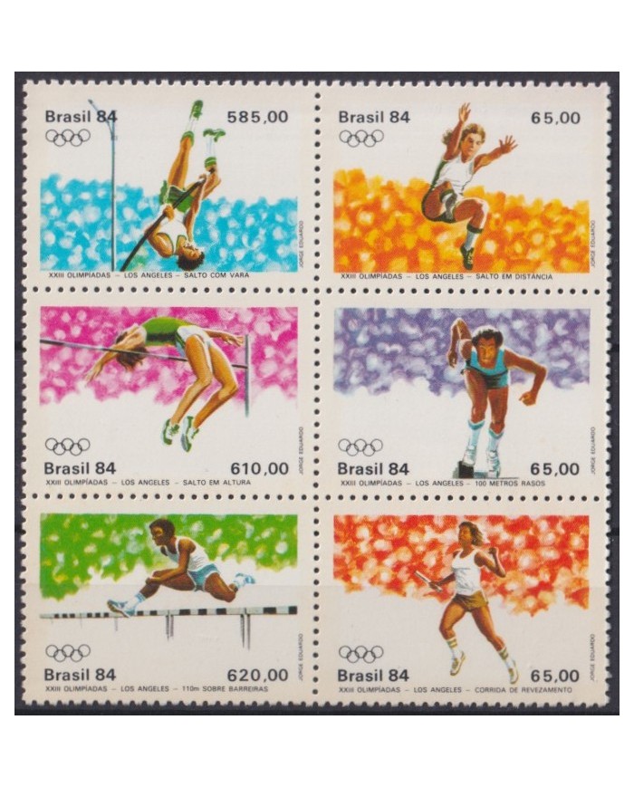 F-EX42822 BRAZIL BRASIL MNH 1984 OLYMPIC GAMES ATHLETISM.