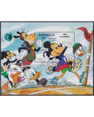 F-EX42834 ANGUILLA MNH 1984 OLYMPIC GAMES DISNEY MICKEY MOUSE DONALD DUCK.