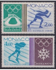 F-EX42942 MONACO MNH 1984 WINTER OLYMPIC GAMES SARAJEVO SKI SKIITING GYMNASTICS.