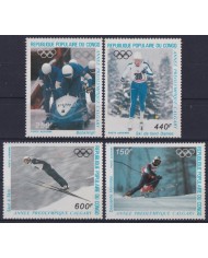 F-EX42849 CONGO MNH 1986 WINTER OLYMPIC GAMES CALGARY SKI SKIITING GYMNASTICS.