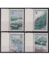 F-EX42957 NIGER MNH 1968 WINTER OLYMPIC GAMES GRENOBLE MOUNTAING LANDSCAPE.