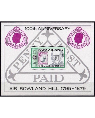F-EX43050 SWAZILAND MNH 1979 CENTENARY OF DEATH ROWLAND HILL.