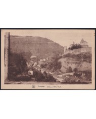 F-EX43118 LUXEMBURG 1935 POSTCARD TO SPAIN VIANDEN CASTLE.