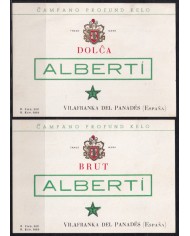 F-EX43260 SPAIN ESPAÑA ESPERANTO ALBERTO WINE BRUT & DULCE 110x78 mm. 