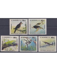 F-EX43003 EL SALVADOR MNH 1981 FROG RANAS TURTLE BIRD IGUANA LIZARD MONKEY.