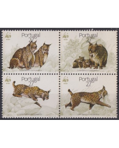 F-EX43453 PORTUGAL MNH 1988 WWF WILDLIFE LINCE IBERICO FELINE.