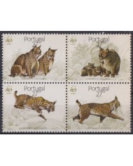 F-EX43453 PORTUGAL MNH 1988 WWF WILDLIFE LINCE IBERICO FELINE.