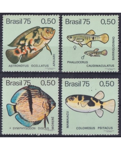 F-EX42824 BRAZIL BRASIL MNH 1975 MARINE WILDLIFE FISH PECES.