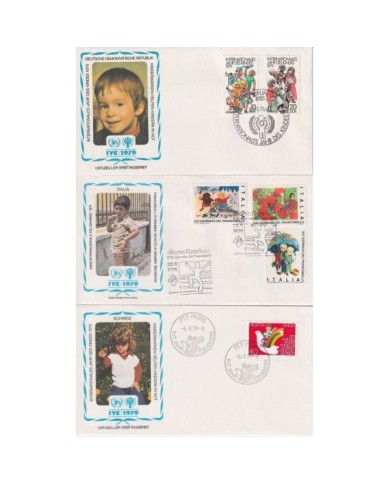 F-EX15704 CHILDREN YEAR 1979 FDC LUXEMBURG GERMANY YUGOSLAVIA ITALY SWITZERLAND