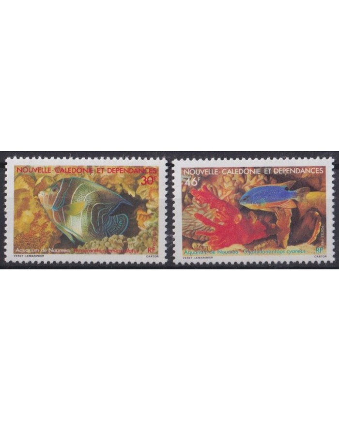 F-EX43448 NEW CALEDONIE MNH 1988 REEF CORAL MARINE WILDLIFE FISH PECES.