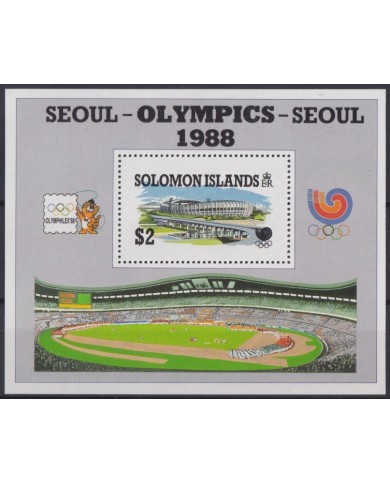 F-EX43036 SOLOMON MNH 1988 SEOUL OLYMPIC GAMES STADIUM.