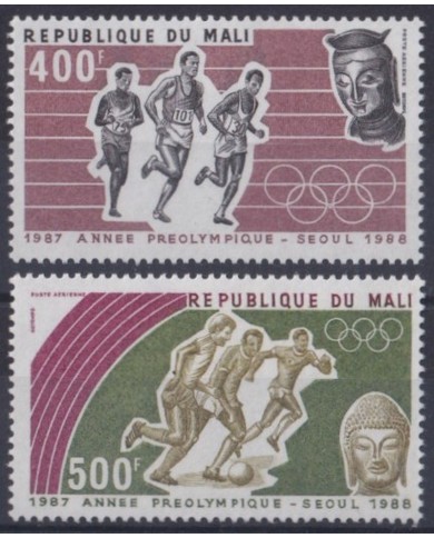 F-EX42913 MALI MNH 1987 SEOUL OLYMPIC GAMES ATHLETISM SOCCER FOOTBALL.