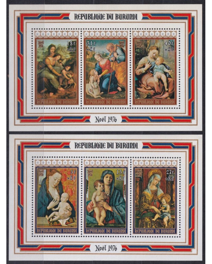 F-EX42399 BURUNDI MNH 1976 CHRISTMAS NAVIDAD ART RAPHAEL LEONARDO.
