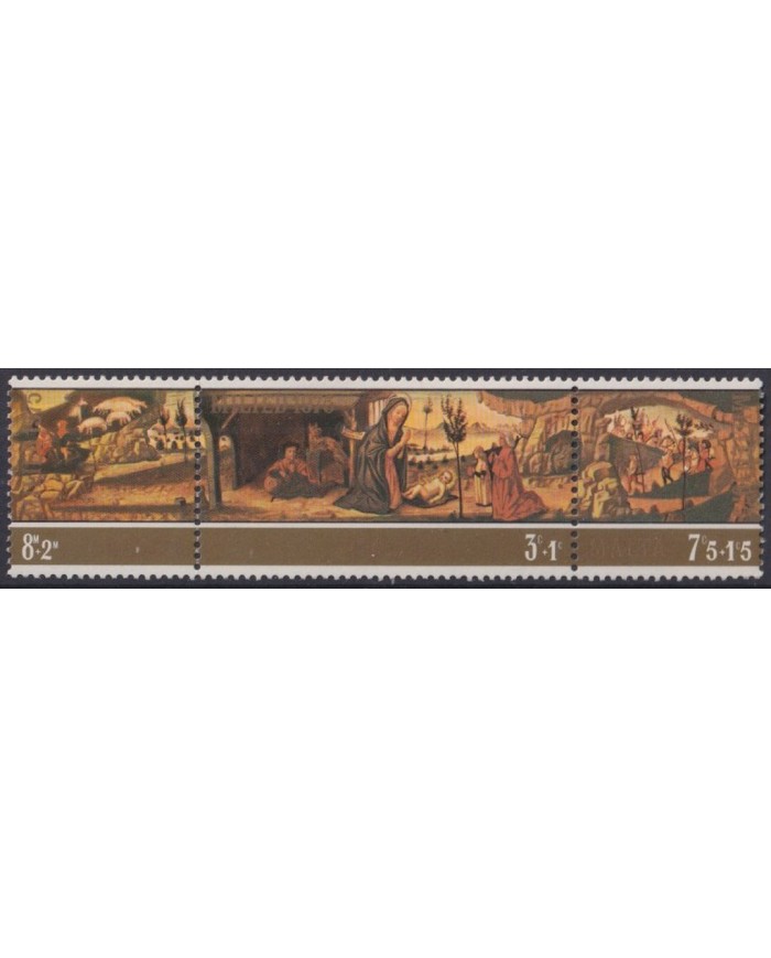 F-EX42925 MALTA MNH 1975 MILIED CHRISTMAS EASTER NAVIDAD ART PAINTING.