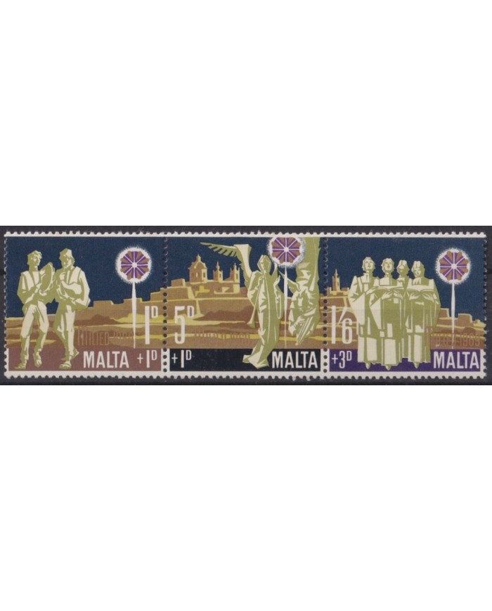 F-EX42930 MALTA MNH 1969 MILIED CHRISTMAS EASTER NAVIDAD ART PAINTING.