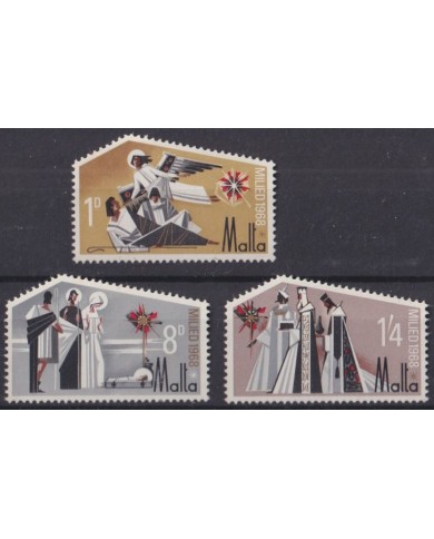 F-EX42928 MALTA MNH 1968 MILIED CHRISTMAS EASTER NAVIDAD ART PAINTING.
