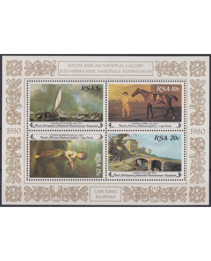 F-EX42993 RSA SOUTH AFRICA MNH 1980 ART PAINTING NATIONAL GALLERY.