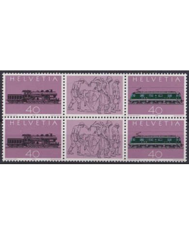 F-EX43478 SWITZERLAND MNH 1982 100th GOTTHARD RAILROAD RAILWAYS.