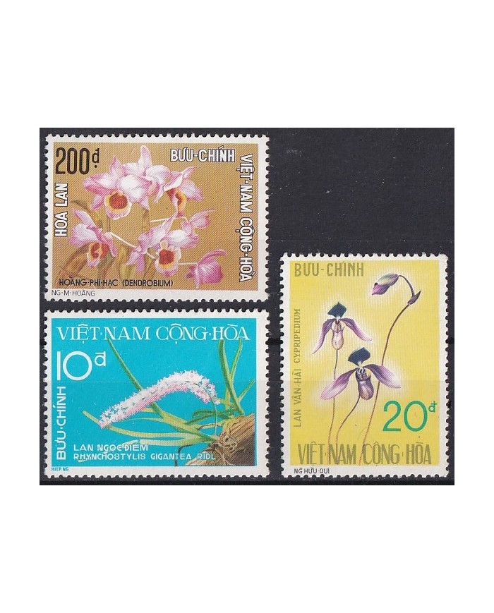 F-EX43079 VIETNAM MNH 1974 FLORES FLOWER ORQUIDEAS ORCHID.