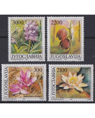 F-EX43494 YUGOSLAVIA MNH 1989 FLORES FLOWER.