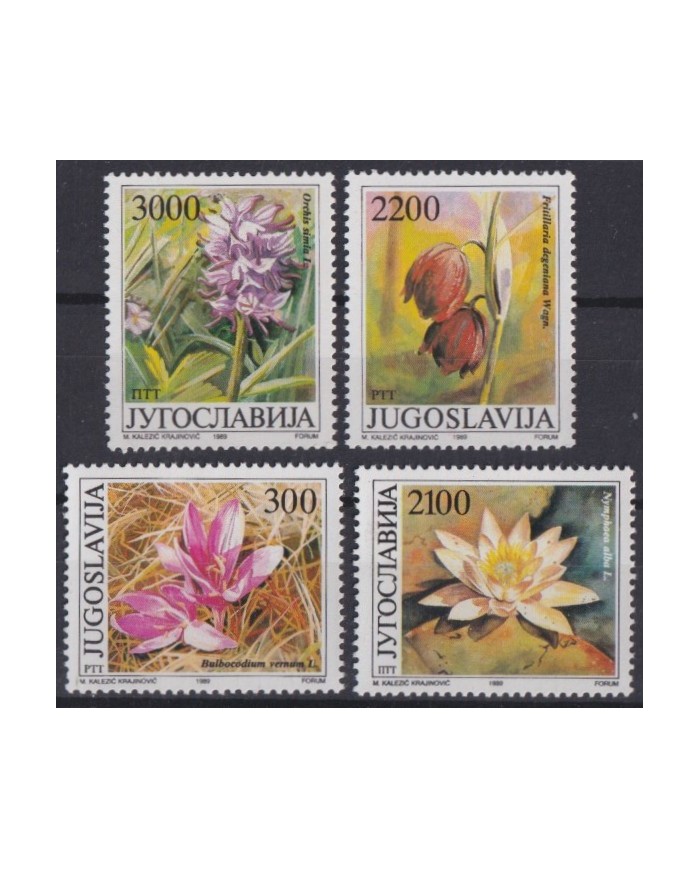 F-EX43494 YUGOSLAVIA MNH 1989 FLORES FLOWER.