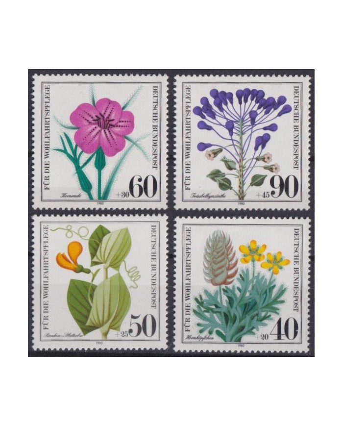 F-EX42902 GERMANY DDR MNH 1980 FLORES FLOWER.
