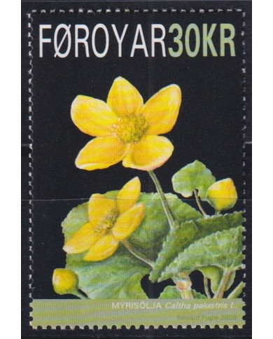 F-EX43510 FOROYAR MNH 2008 ADHESIVE FLORES FLOWER.