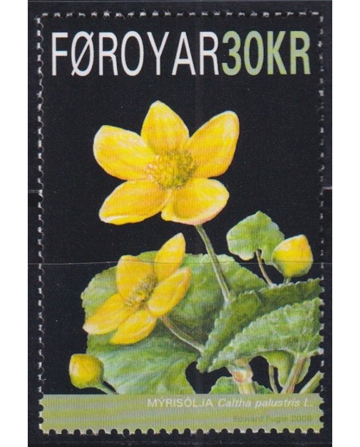 F-EX43510 FOROYAR MNH 2008 ADHESIVE FLORES FLOWER.