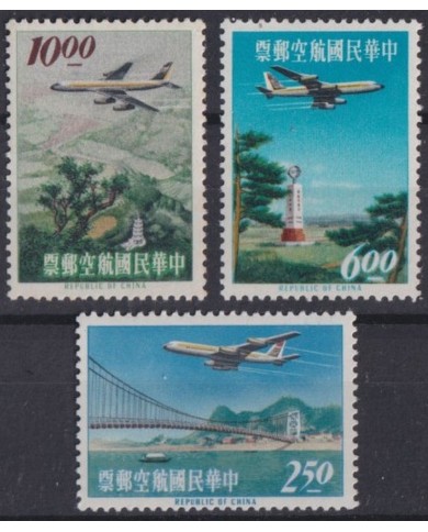F-EX43319 CHINA TAIPEI TAIWAN MNH 1963 AVION AIRPLANE BRIDGE.