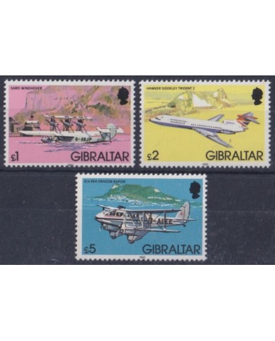 F-EX43532 GIBRALTAR MNH 1982 AVION AIRPLANE DRAGON RAPIDE SEAPLANE.