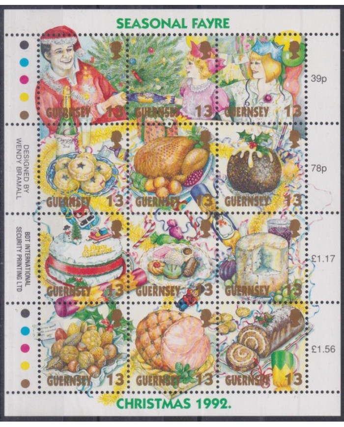 F-EX43972 UK ENGLAND GUERNSEY MNH 1992 CHRISTMAS NAVIDAD  FLORES FLOWER.