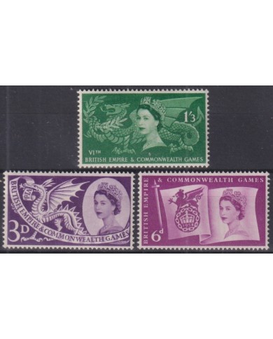F-EX43676 ENGLAND UK MH 1958 COMMOWEALTH GAMES.