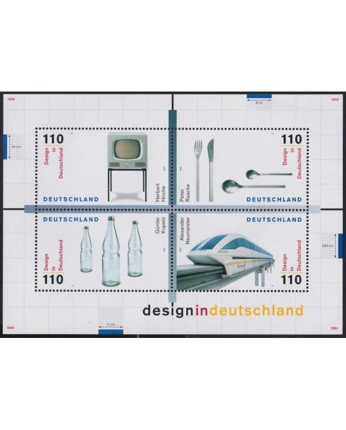 F-EX43936 GERMANY MNH 1999 DESING FAST RAILROAD FERROCARRIL TV.