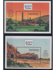 F-EX43388 GRENADA CARRIACOU MARTINIQUE MNH 2000 HISTORIC RAILROAD RAILWAYS.