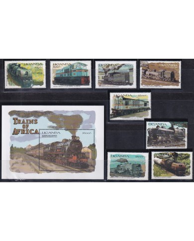 F-EX42574 UGANDA MNH 2000 AFRICAN HISTORIC RAILWAYS RAILROAD FERROCARRIL.