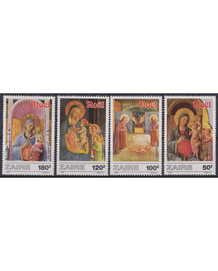 F-EX43088 ZAIRE MNH 1987 CHRISTMAS NAVIDAD ART PAINTING  FRA ANGELICO.
