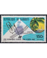 F-EX43505 DJIBOUTI MNH 1980 LAKE PLACID WINTER OLYMPIC GAMES SKI.