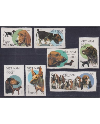 F-EX43493 VIETNAM MNH 1989 FAUNA DOG PERROS.