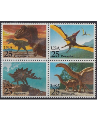 F-EX43326 USA US MNH 1989 FAUNA FOSSIL DINOSAUR BOCK.