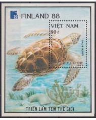 F-EX43492 VIETNAM MNH 1988 MARINE WILDLIFE TURTLE FINLAND PHILATELIC EXPO.